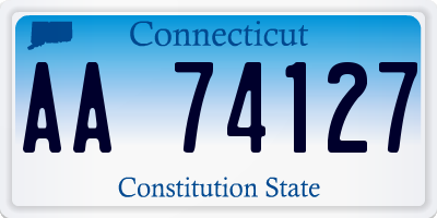 CT license plate AA74127