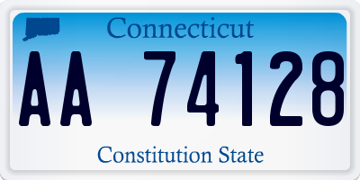 CT license plate AA74128