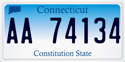 CT license plate AA74134