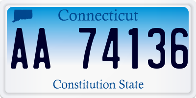 CT license plate AA74136