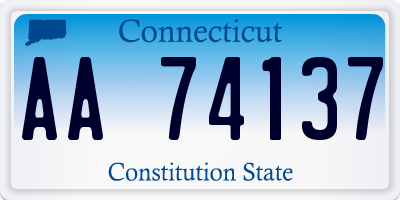 CT license plate AA74137