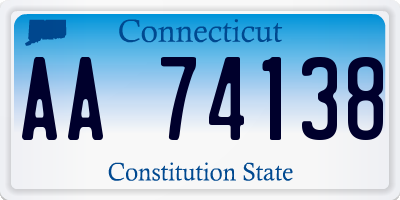 CT license plate AA74138