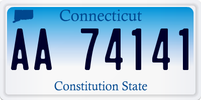 CT license plate AA74141