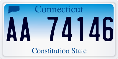 CT license plate AA74146