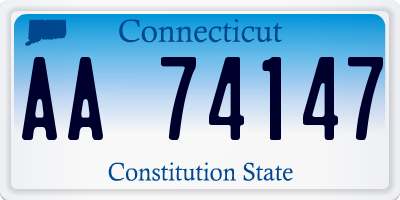CT license plate AA74147
