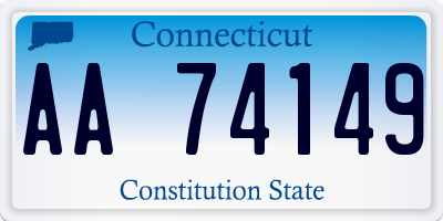 CT license plate AA74149