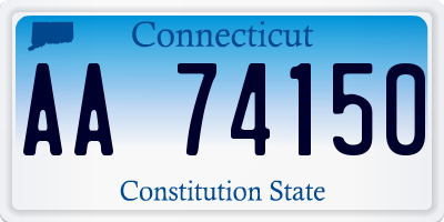 CT license plate AA74150