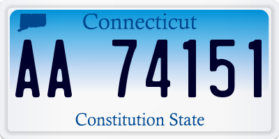 CT license plate AA74151