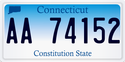 CT license plate AA74152