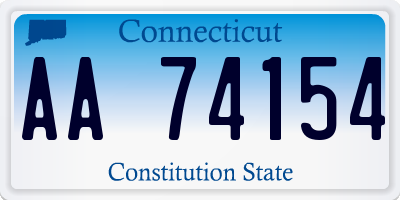 CT license plate AA74154
