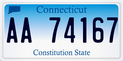 CT license plate AA74167