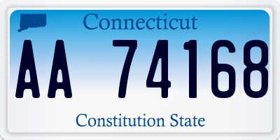 CT license plate AA74168