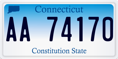 CT license plate AA74170