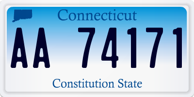 CT license plate AA74171