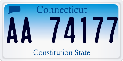 CT license plate AA74177
