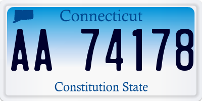 CT license plate AA74178