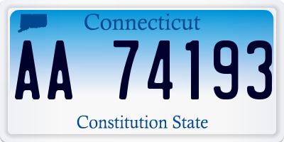 CT license plate AA74193