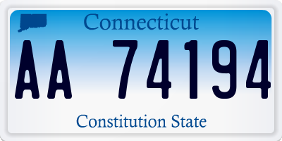 CT license plate AA74194