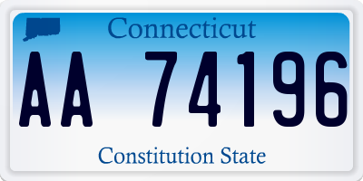 CT license plate AA74196