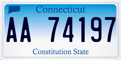 CT license plate AA74197