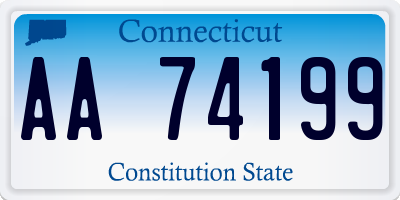 CT license plate AA74199