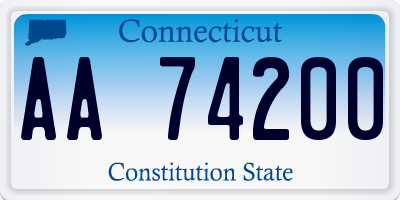 CT license plate AA74200
