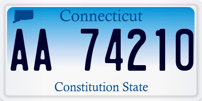 CT license plate AA74210