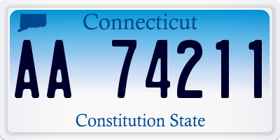 CT license plate AA74211