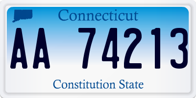 CT license plate AA74213