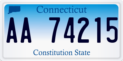 CT license plate AA74215