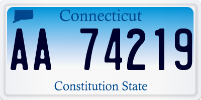 CT license plate AA74219