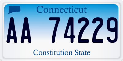 CT license plate AA74229