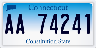 CT license plate AA74241