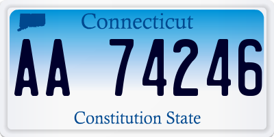 CT license plate AA74246