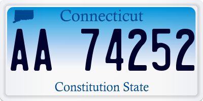 CT license plate AA74252