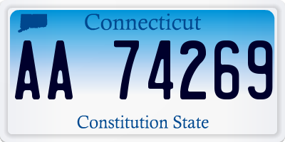 CT license plate AA74269