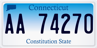 CT license plate AA74270