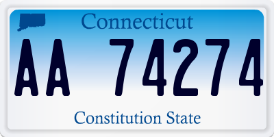 CT license plate AA74274
