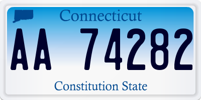 CT license plate AA74282