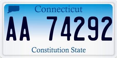 CT license plate AA74292