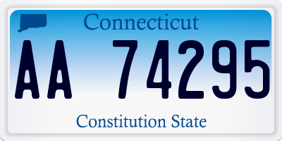 CT license plate AA74295