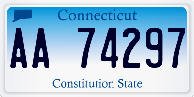 CT license plate AA74297