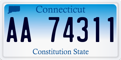 CT license plate AA74311