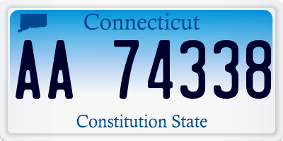 CT license plate AA74338