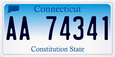 CT license plate AA74341
