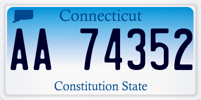 CT license plate AA74352