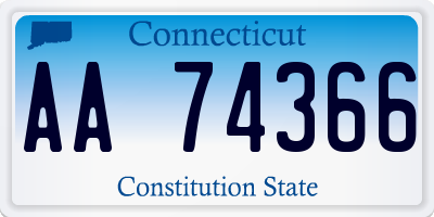 CT license plate AA74366