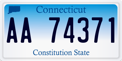 CT license plate AA74371