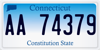 CT license plate AA74379