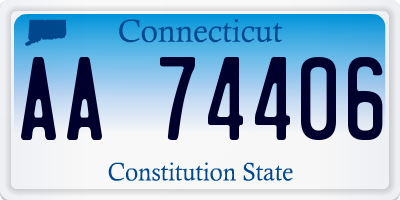 CT license plate AA74406